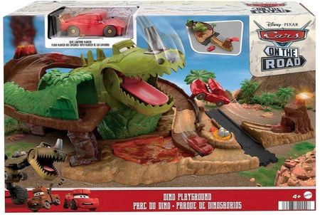 Mattel Disney Pixar Auta w trasie Dinoprzygoda Zestaw z pojazdem Zygzak McQueen HNL99