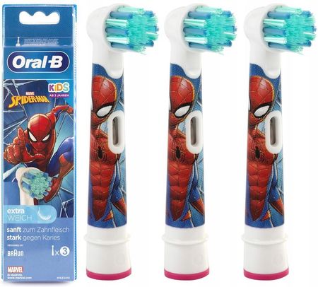 Oral-B Stages Spiderman końcówki do szczoteczki dla dzieci 3 szt.