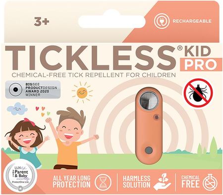 Tickless Kid Pro Greek Urządzenie Ultradźwiękowe Na Kleszcze Dla Dzieci Peach