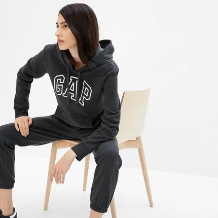 GAP Pullover Logo Hoodie Charcoal Heather