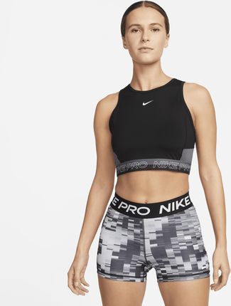 Damska koszulka treningowa bez rękawów o skróconym kroju Nike Pro Dri-FIT - Czerń