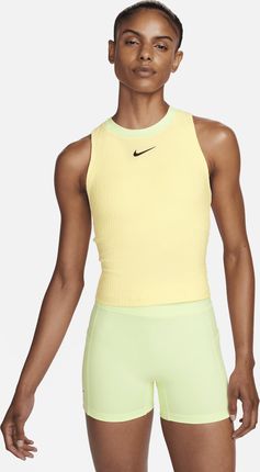 Damska koszulka tenisowa bez rękawów Dri-FIT NikeCourt Slam - Żółty