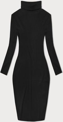 Ołówkowa sukienka z golfem czarna (MM98015)