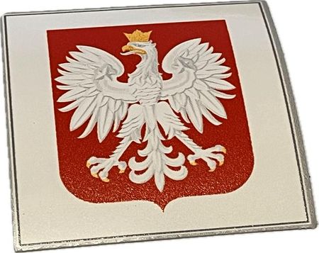 Procera Godło Polski Herb Orzeł Biały - Naklejka 50X50 - Na Telefon, Lustro, Samochód, Rower
