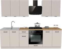 Zdjęcie Zestaw Mebli Kuchennych Presto 260 Cm Płyta Laminowana Kaszmir Lamela Kaszmir 100461894 - Mieroszów