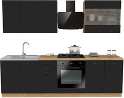 Zdjęcie Zestaw Mebli Kuchennych Presto 260 Cm Płyta Laminowana Czarny Czarny 100461909 - Mieroszów