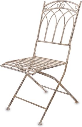 Stylowe Metalowe Postarzane Przecierane Krzesło Ogrodowe 169477