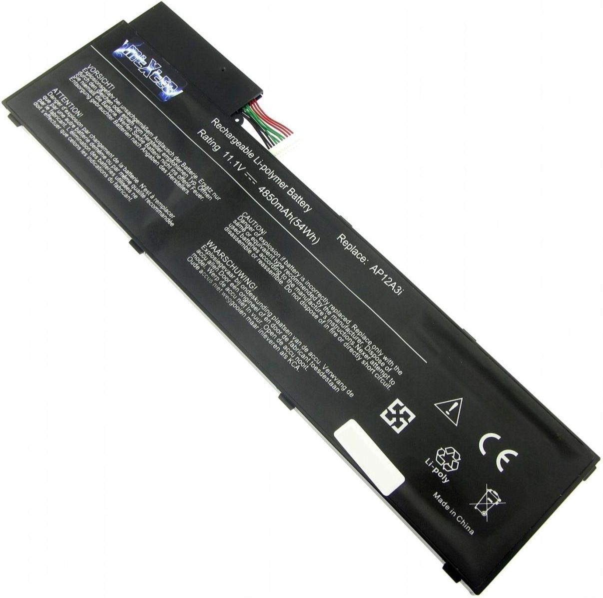 Bateria do laptopa Acer LiPolymer, 11.1V, 4850mAh for TravelMate P645 ...