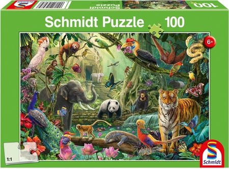 Schmidt Puzzle Kolorowa Dżungla 100El.