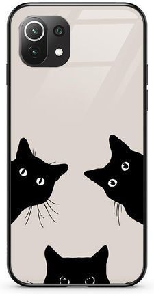 Etui Szklane Xiaomi Mi 11 Lite 5G Czarne Koty