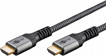 Goobay Kabel Przewód Hdmi Duża Szybkość Transmisji Sharkskin Grey 2M (RB65261)