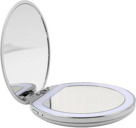 Ailoria Maquillage Lusterko Kieszonkowe Z Regulowanym Podświetleniem Led (Usb) Białe