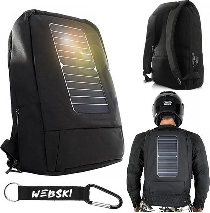 Webski Plecak Na Laptopa Z Solarnym Panelem Ładowarką Turystyczny Antykradzieżowy (7W1)