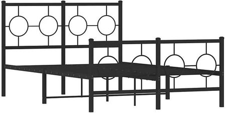 Elior Czarne Metalowe Łóżko 120X200Cm Ripper 40632