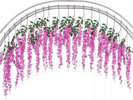 Rootech Garden Wisteria Glicynia Sztuczna Roślina Girlanda Kwiatowa Weselna 12 Roślin 78Cm 15384308886