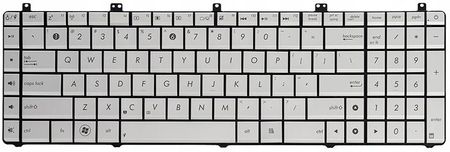 Auktuma Klawiatura do laptopa Asus N55 N75 (srebrna) (AKL550)