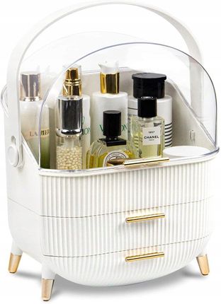 Korbi Szkatułka Organizer Szafka Na Kosmetyki Szuflady Nóżkach F9 Biała