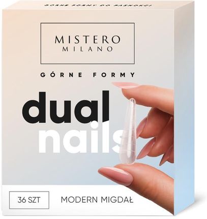 Mistero Milano Dual Nails Górne Formy Do Przedłużania Paznokci Migdał 36 Szt./1 Opak.