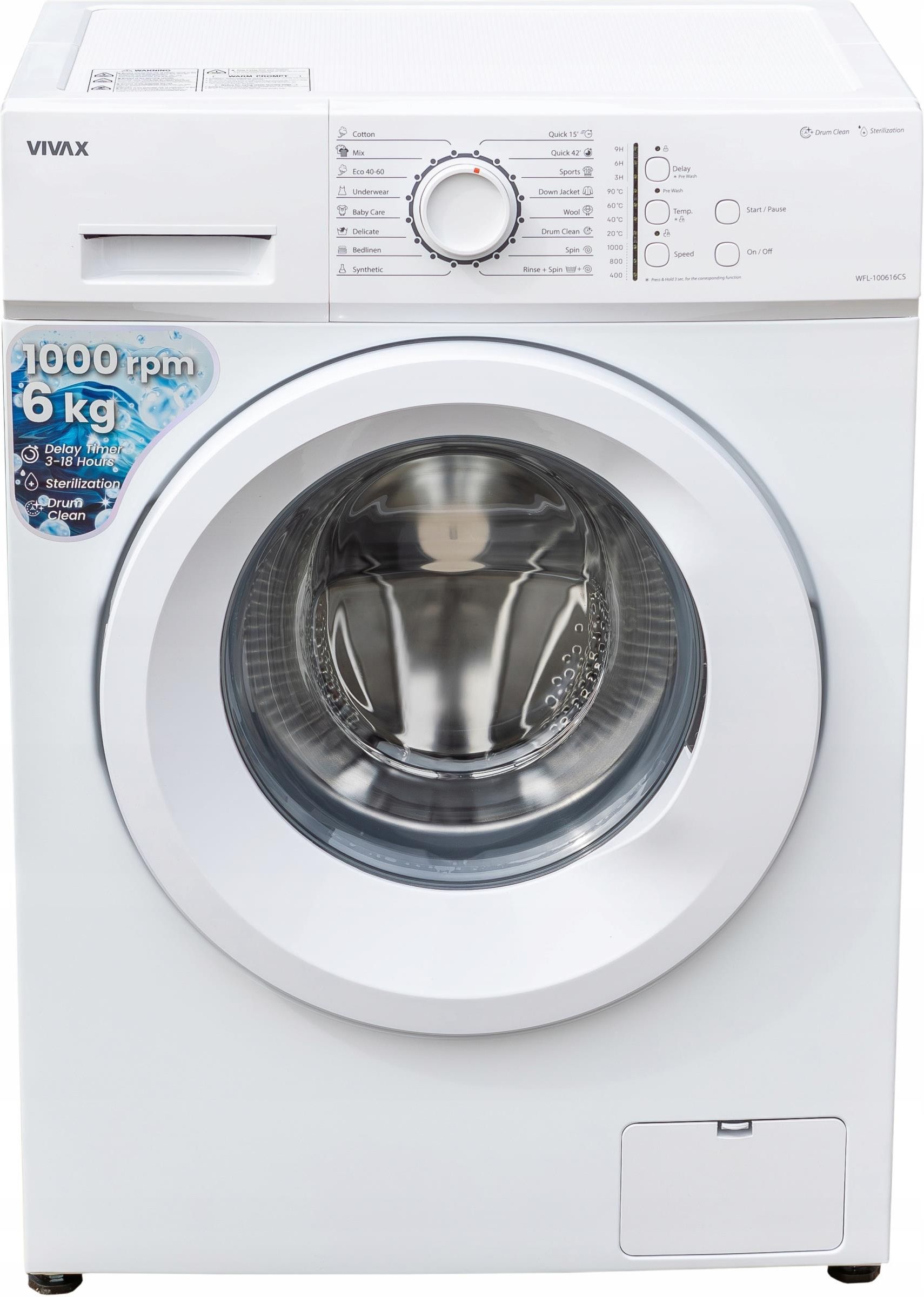 фото Пральна машина автоматична Vivax WFL100616CS