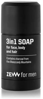 Zew For Men 3In1 Soap Face Body And Hair With Charcoal Mydło Do Twarzy 85g