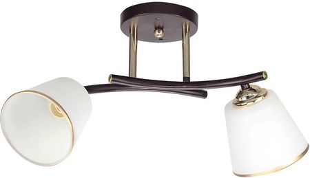 Lampa sufitowa Candellux Greco 2x40W E27 czarny/złoty/biały 32-22622