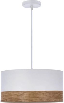 Lampa wisząca Candellux Porto 1x60W E27 biały/fornir drewniany 31-21625