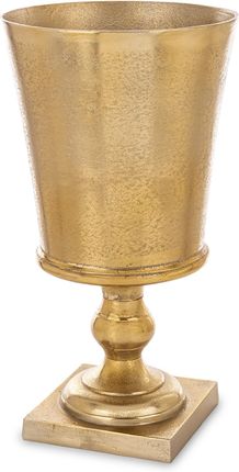 Złota metalowa postarzana stylowa osłonka wazon kielich 163281