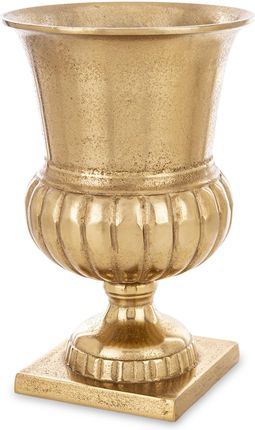 Złota postarzana antyczna osłonka wazon na nóżce 163290