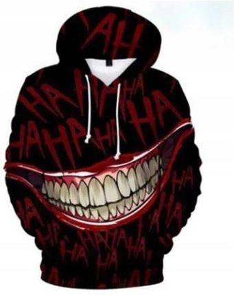 Bluza z kapturem nadruk 3D Uśmiech Joker HAHA M 16