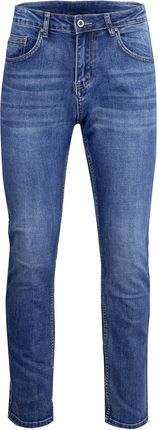 Klasyczne męskie spodnie granatowe jeansy z prostą nogawką