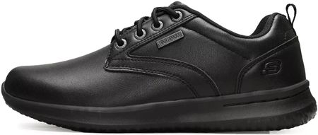 Sneakersy męskie czarne Skechers Delson Antigo skórzane (65693-BBK)