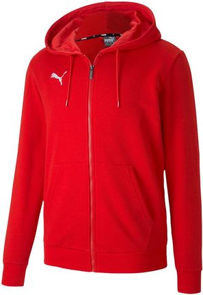 Bluza z kapturem męska Puma TEAM GOAL 23 CASUALS HOODED JK sportowa rozpinana czerwona (656708-01)