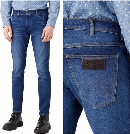 Męskie spodnie jeansowe dopasowane Wrangler Larston W34 L30