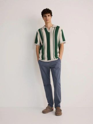 Reserved - Spodnie chino slim fit - zielony