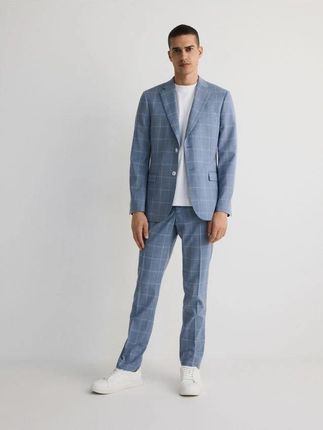 Reserved - Spodnie garniturowe slim fit - niebieski