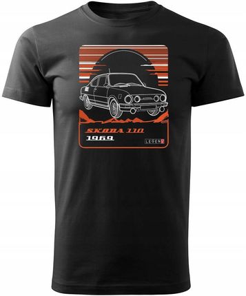 Koszulka z samochodem Skoda 110 R legend Prl ze Skodą 110R