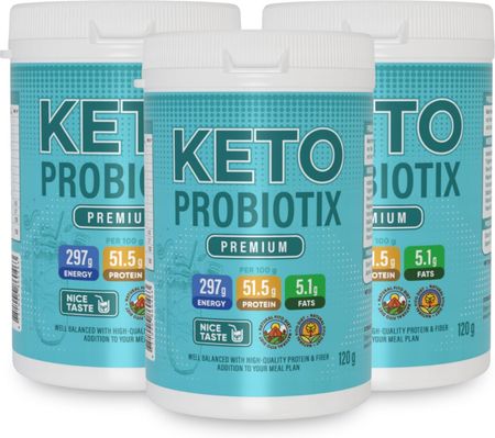 3x KETO PROBIOTIX PROBIOTYK - Suplement diety wspomagający odchudzanie 120g