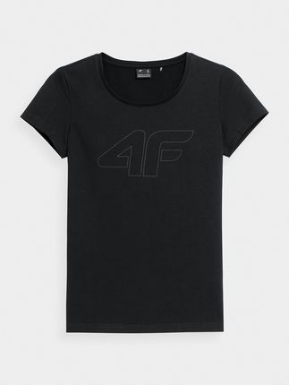 4F T-Shirt 4FAW23TTSHF0907 Czarny Slim Fit