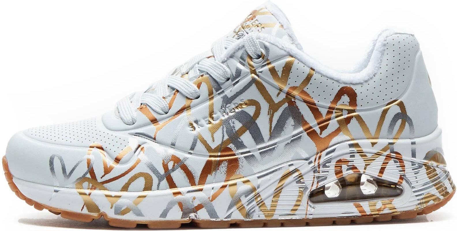 Sneakersy damskie Skechers X Jgoldcrown Uno - Metallic Love
