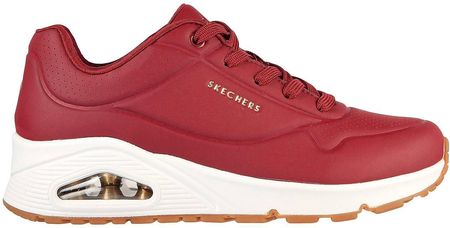 Sneakersy damskie Skechers Uno-Stand on Air buty sportowe czerwone (73690-BURG)