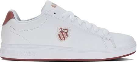 Trampki damskie białe sportowe K-Swiss COURT SHIELD sneakersy skórzane (96599-169-M)