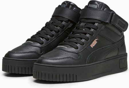 Sneakersy damskie Puma Carina Street MID za kostkę skórzane czarne (392337-02)