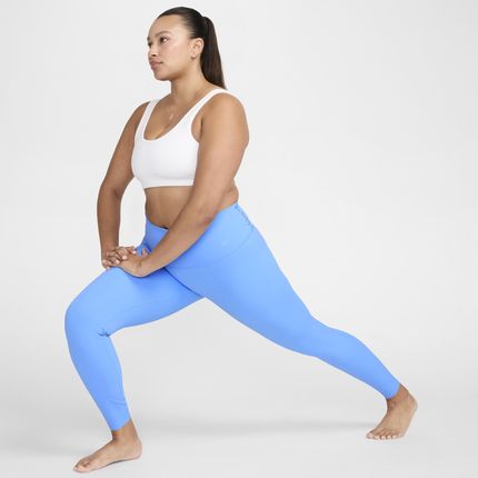 Damskie legginsy o pełnej długości z wysokim stanem zapewniające delikatne wsparcie Nike Zenvy - Niebieski