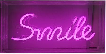 Zumaline Dekoracyjna Neon Fm-Nlb46 Led Smile Różowa Biała Fmnlb46