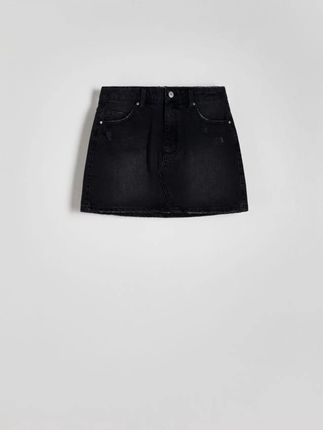 Reserved - Spódnica jeansowa mini - szary