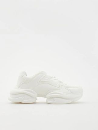 Reserved - Sneakersy na grubej podeszwie - biały