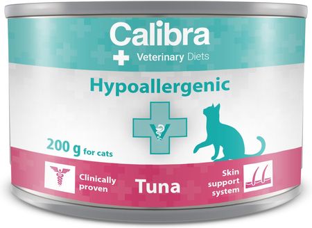 Calibra Vd Cat Hypoallergenic Tuna Mokra Karma Dla Kota Z Nietolerancją Pokarmową Puszka 200G