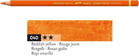 Caran D'Ache Kredka Pablo Kolor 040 Reddish Yellow Czerwonawo-Pomarańczowa