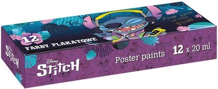Farby Plakatowe Disney Core Stitch 20Ml 12 Kolorów
