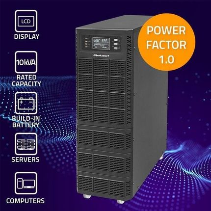 Qoltec 10 кВА 10000 Вт Коефіцієнт потужності 1.0 Онлайн (52284) - фото 2